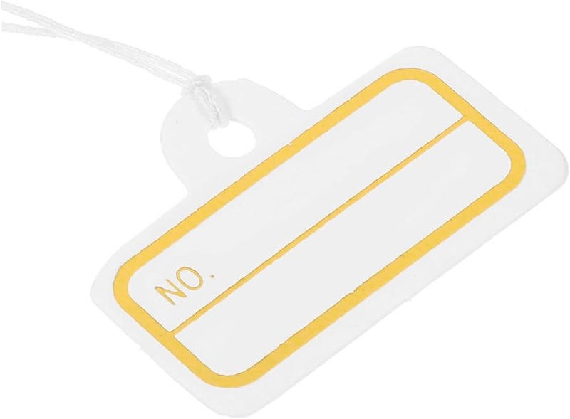 Veemoon 100 Pieces Blank Trinkets Tags With White Elastic String For Jewelry Display - Image 3